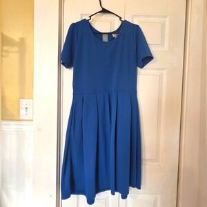 LuLaRoe Blue Amelia Dress XL